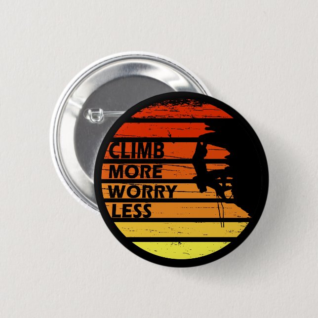 motivierend Quoten für Bergsteiger Button (Vorne & Hinten)
