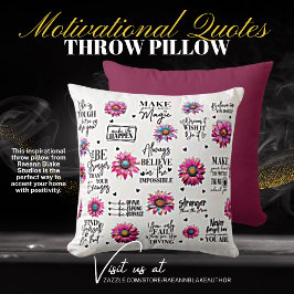 Motivierend Quotes Throw Pillow Kissen