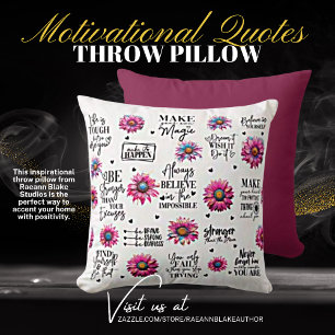 Motivierend Quotes Throw Pillow Kissen