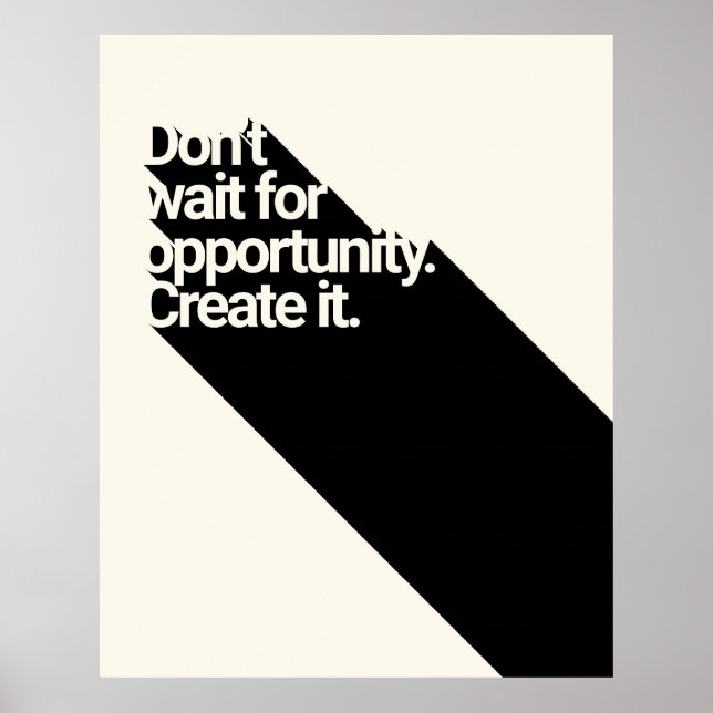 Motivierend Quotierungstyp Langschatteneffekt Poster (Vorne)