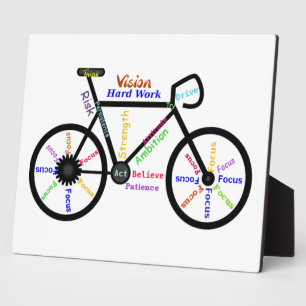 Motivierend Radwörter, Hobby-Sportfan Fotoplatte
