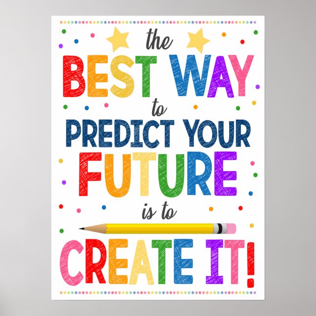 Motivierend Rainbow-Klassenzimmer-Poster Poster (Vorne)