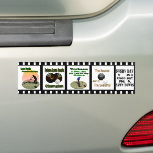 Motivierend Rasenbowls im Foto, Autoaufkleber