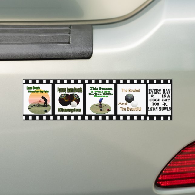 Motivierend Rasenbowls im Foto, Autoaufkleber (Auf Auto)