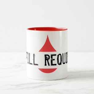 Motivierend REFILL ERFORDERLICH roter grafischer T Zweifarbige Tasse