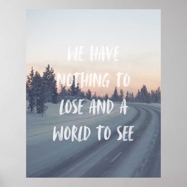 Motivierend Reisekostenvoranschlag Rosa Foto Poster (Vorne)