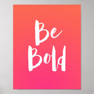 Motivierend rosa Zitat fett Poster