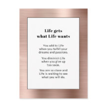 Motivierend Rose Gold Brushed Metal