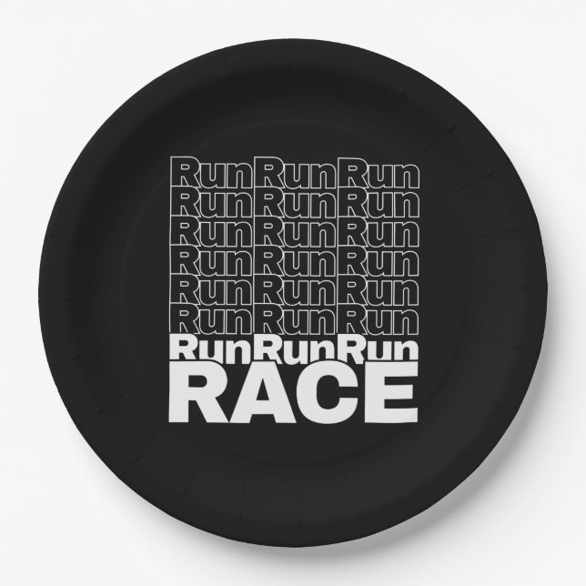Motivierend Runner-In-Training-Zitat - Rennen lauf Pappteller (Vorderseite)