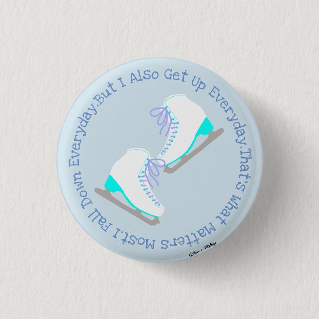 Motivierend Schaltfläche für Ice-Skaten-Quote Button (Vorderseite)