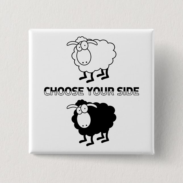 Motivierend Schaltfläche Schwarz-Weiß-Schafe Button (Vorderseite)