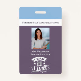 Motivierend School Lehrer-ID-Foto Ausweis