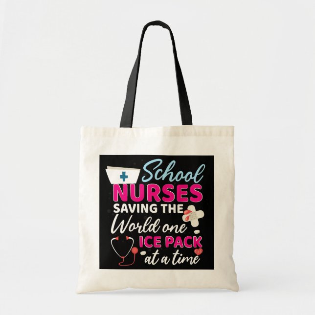 Motivierend School Nurse Rettete die Welt Rn CNA Tragetasche (Vorne)