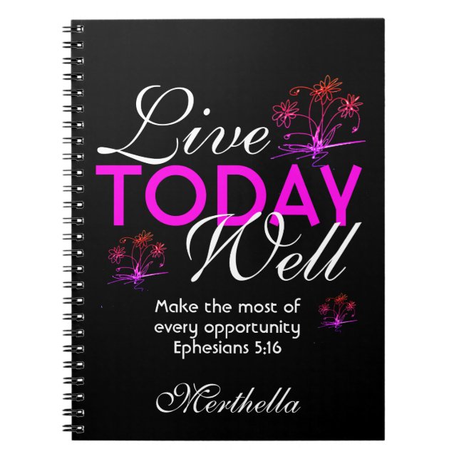 Motivierend Schrift LEBEN HEUTE GUT Eph 5:16 Notizblock (Vorderseite)