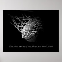 Motivierend schwarzes Zitat - Basketball