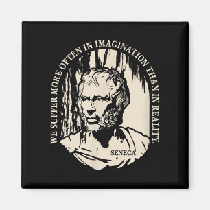 Motivierend Seneca-Zitat über Leben und Ameise; le Magnet