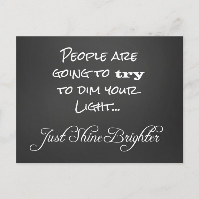 Motivierend Shine Brighter-Angebot Postkarte (Vorderseite)