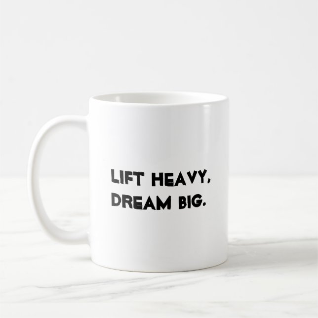 Motivierend Slogan Kaffeetasse (Links)
