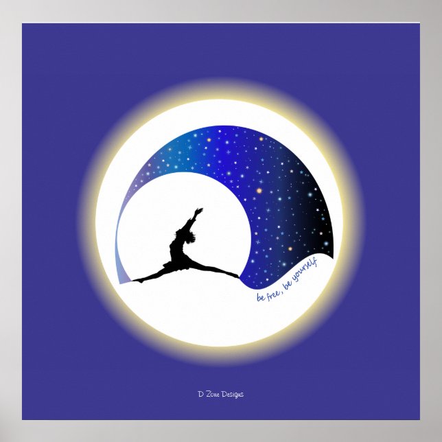 Motivierend spirituelles Universum Freedom Poster (Vorne)