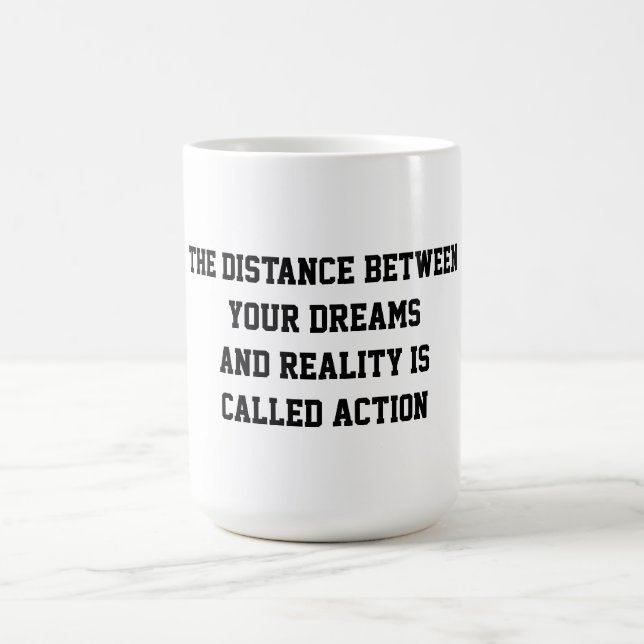Motivierend Sprichwort Inspiration Kaffee Kaffeetasse (Mittel)