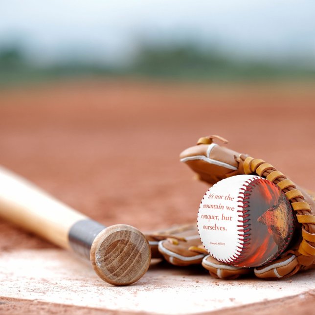 Motivierend Sprichwort Mount Everest Orange Sunris Baseball (Von Creator hochgeladen)