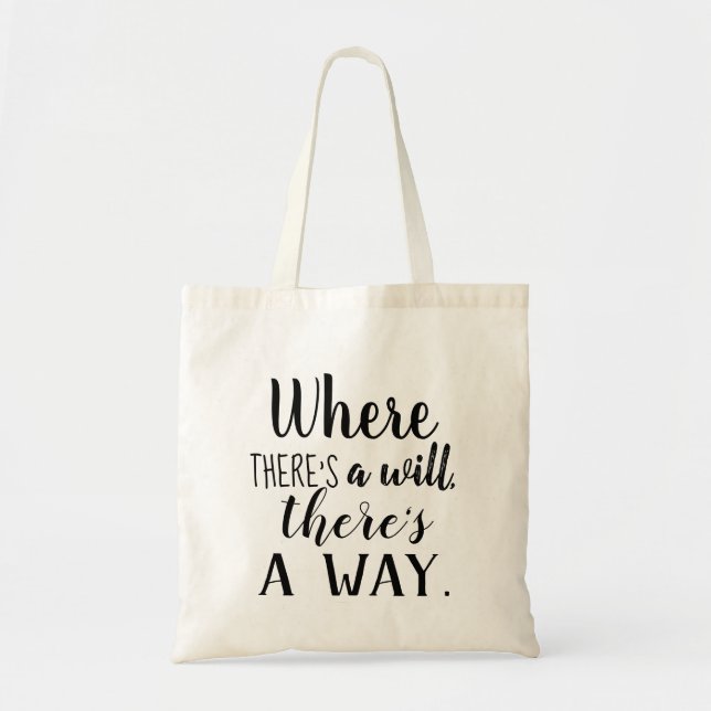 Motivierend Sprichwort-Typografie Tragetasche (Vorne)
