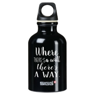 Motivierend Sprichwort-Typografie Wasserflasche