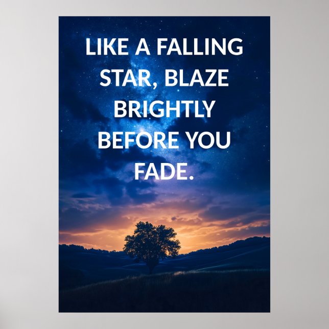 Motivierend Stars Zitat Poster (Vorne)