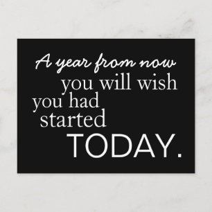Motivierend Start heute Postkarte