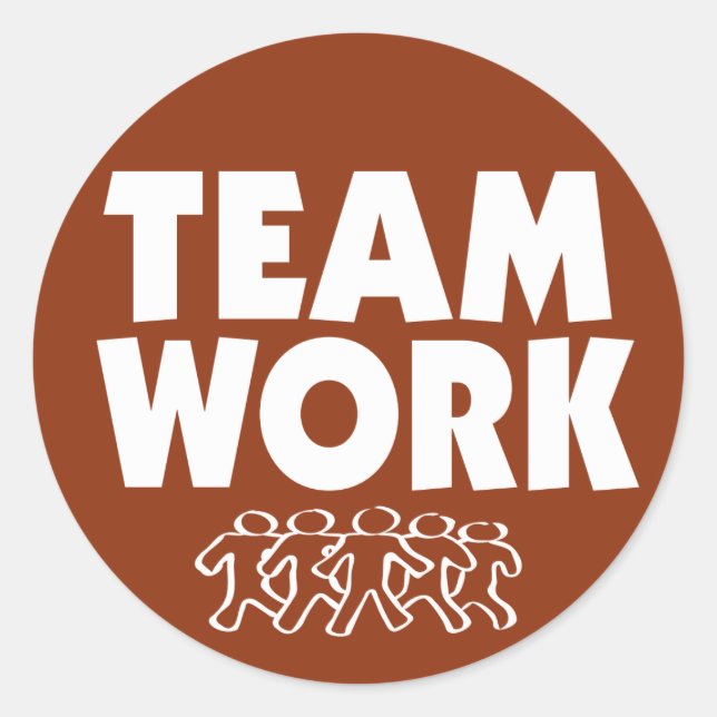 Motivierend Teamarbeit Runder Aufkleber (Vorderseite)