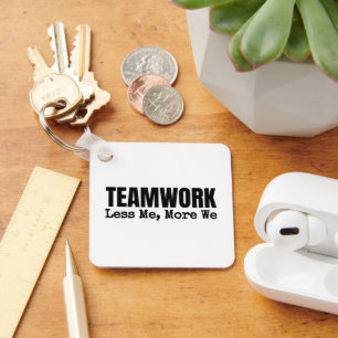 Motivierend Teamwork für kundenspezifische Logos Schlüsselanhänger