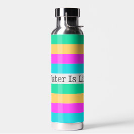 Motivierend Text oder Ihr Name für lustige Farben Trinkflasche