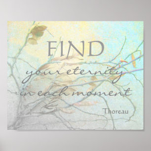 motivierend Thoreau Zitat Naturkunst Poster