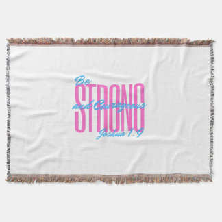 Motivierend Throw Joshua 1:9 Decke