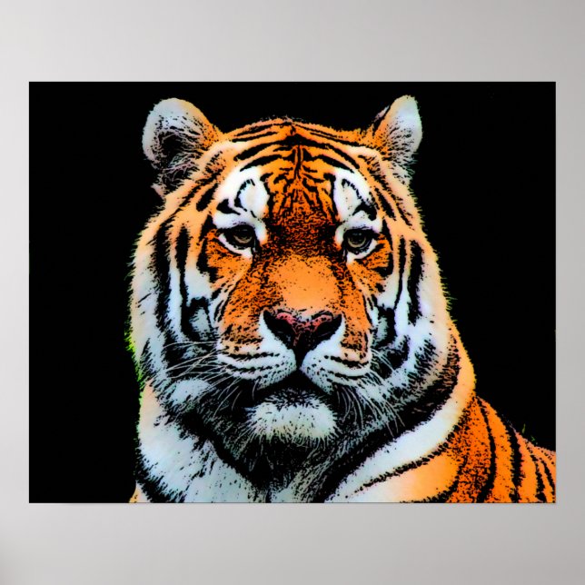 Motivierend Tiger Eyes Poster (Vorne)