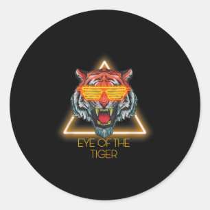 Motivierend Tigeraugen Runder Aufkleber