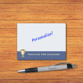 Motivierend Training für die Erfolgsnacht blau Post-it Klebezettel