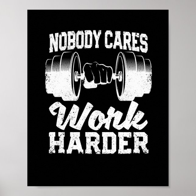 Motivierend Training Gym Fitness Poster (Vorne)