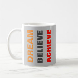 Motivierend Traum glauben Fußball erreichen Kaffeetasse