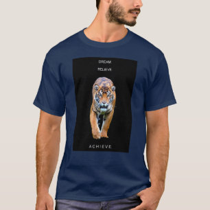 Motivierend Traum glauben, Tiger-Moderne T-Shirt