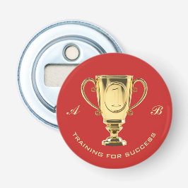 Motivierend Trophäentraining für Erfolg Rot Flaschenöffner