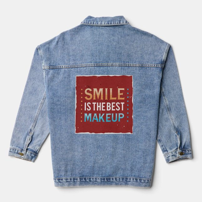 Motivierend Typografie-Design mit Inspiration Jeansjacke (Rückseite)