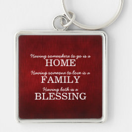 Motivierend Typografie-Familien-Zitat Schlüsselanhänger
