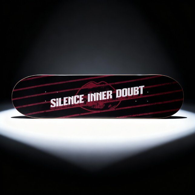 motivierend Typografie "Silence Inner Doubt" Skateboard (Von Creator hochgeladen)