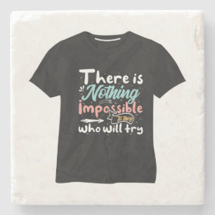 Motivierend Typografie Steinuntersetzer