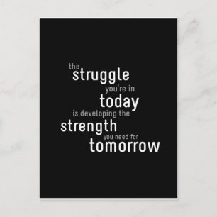 Motivierend typografische Postkarte