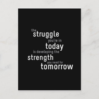 Motivierend typografische Postkarte