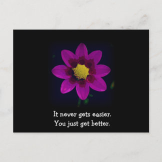 Motivierend und inspirierende florale Postkarte