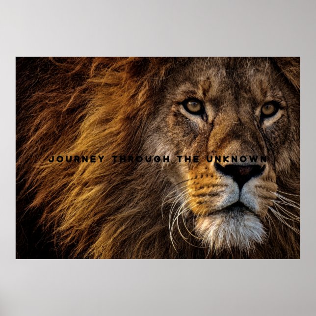 Motivierend und inspirierende Kunst der LöwenImita Poster (Vorne)