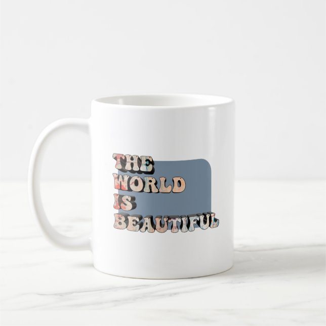 motivierend Vibes sprechen für positive Einstellun Kaffeetasse (Links)